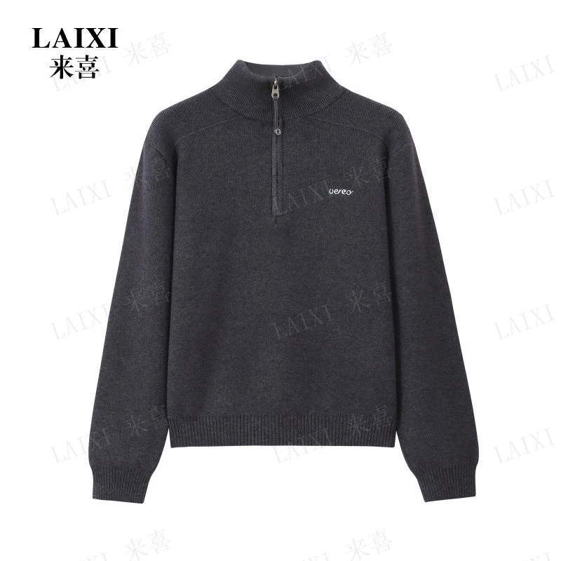 新款针织衫女减龄刺绣洋气针织衫韩版2025套头秋冬加厚宽松百搭