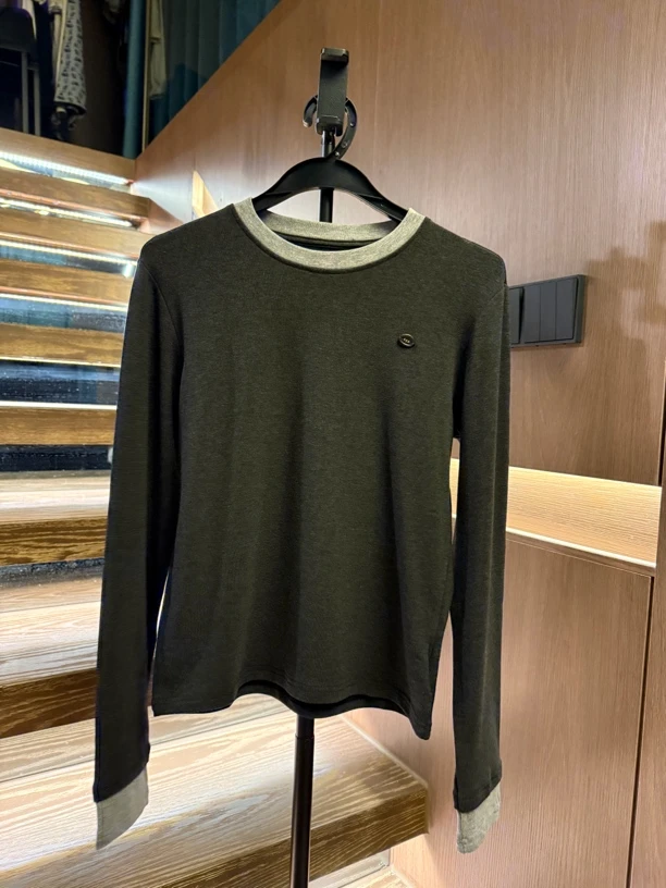 鸡蛋假两件打底长袖