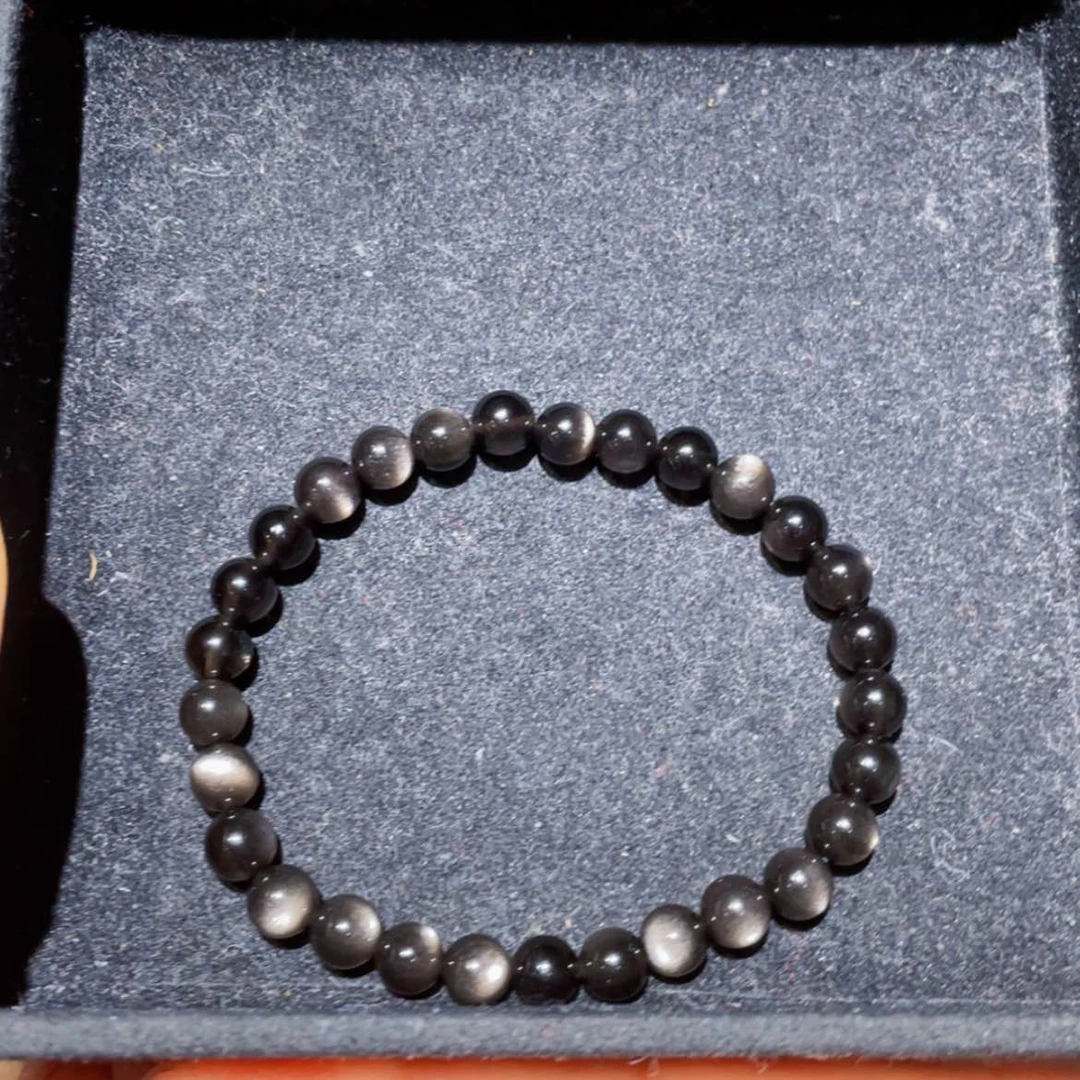 【闪购商品】黑曜岩手链未镶嵌不*门