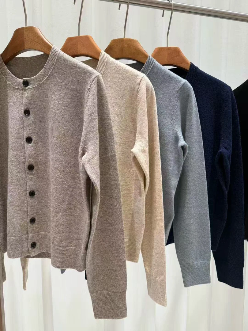 美娅MY 羊毛牦牛毛混纺极简风开衫