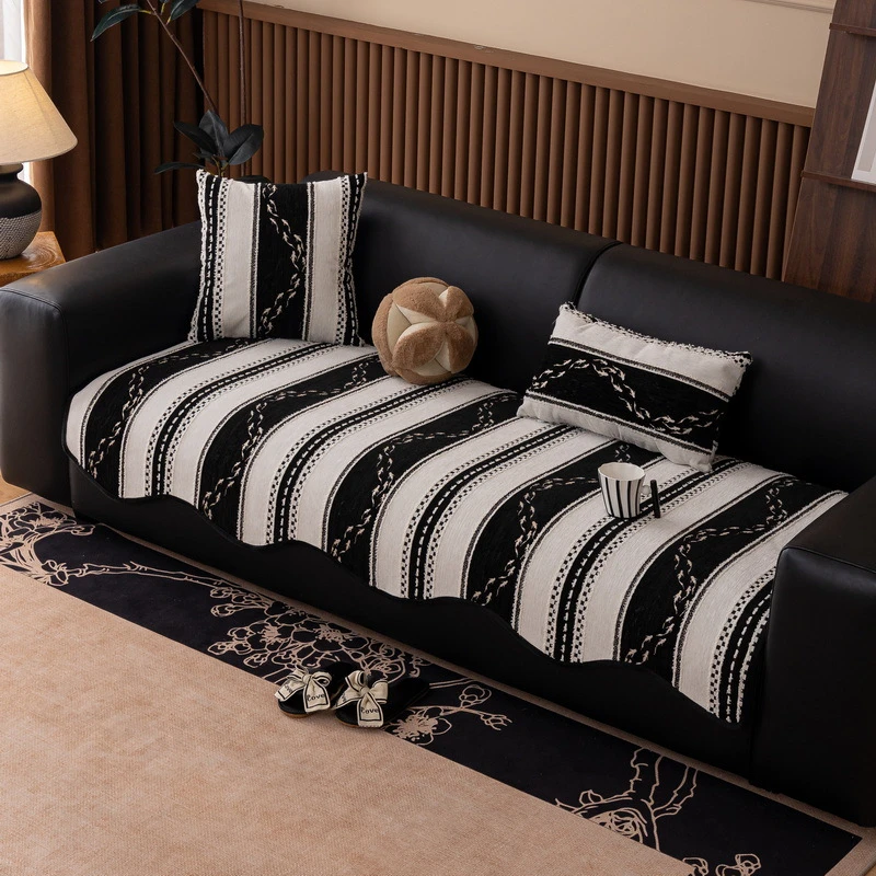 轻奢复古风高级感异形沙发垫四季通用皮沙发坐垫子防滑沙发盖布巾