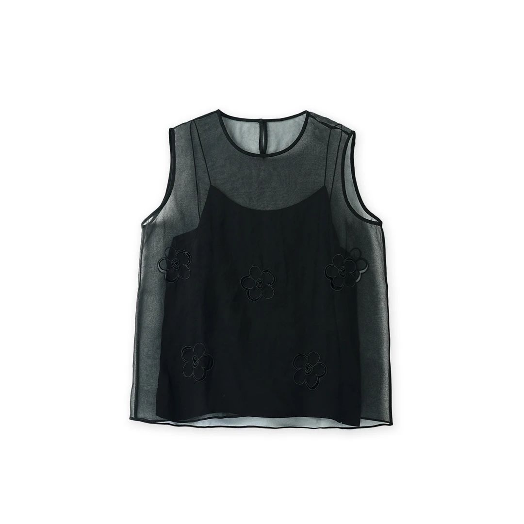 新款欧根山绣花上衣XMN-JX2241-1