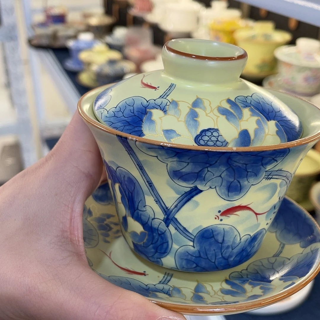 陶景德陶瓷盖碗茶具