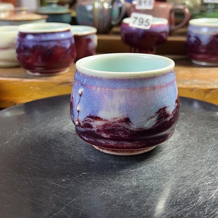 壶原矿钧瓷 古钉杯杯