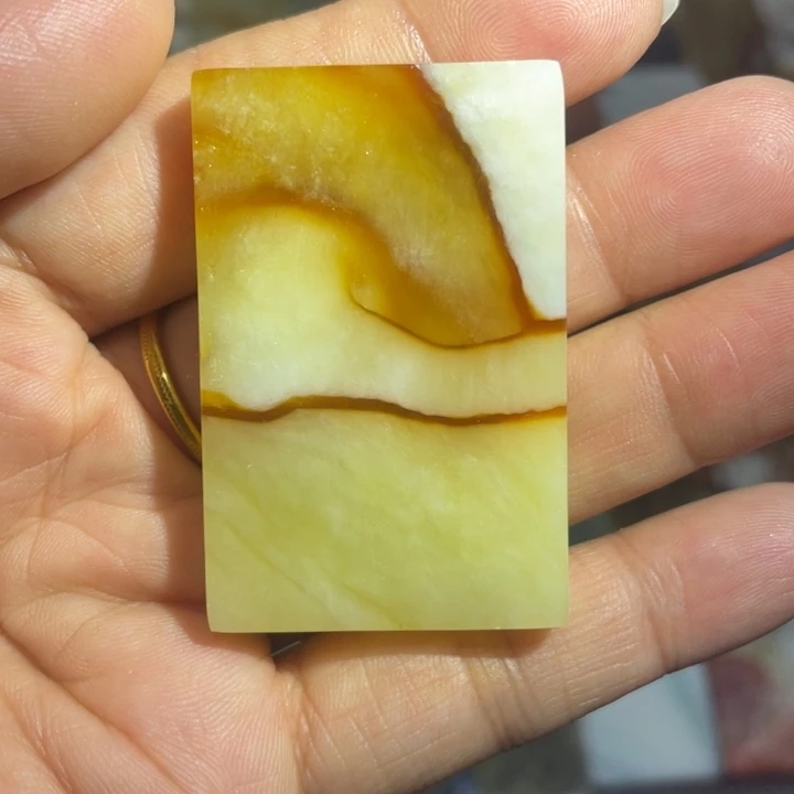 蛇纹石玉未镶嵌天然花玉平安无事牌