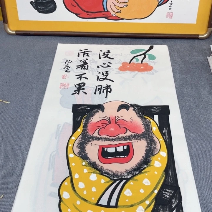 国画手绘禅意画一物一拍