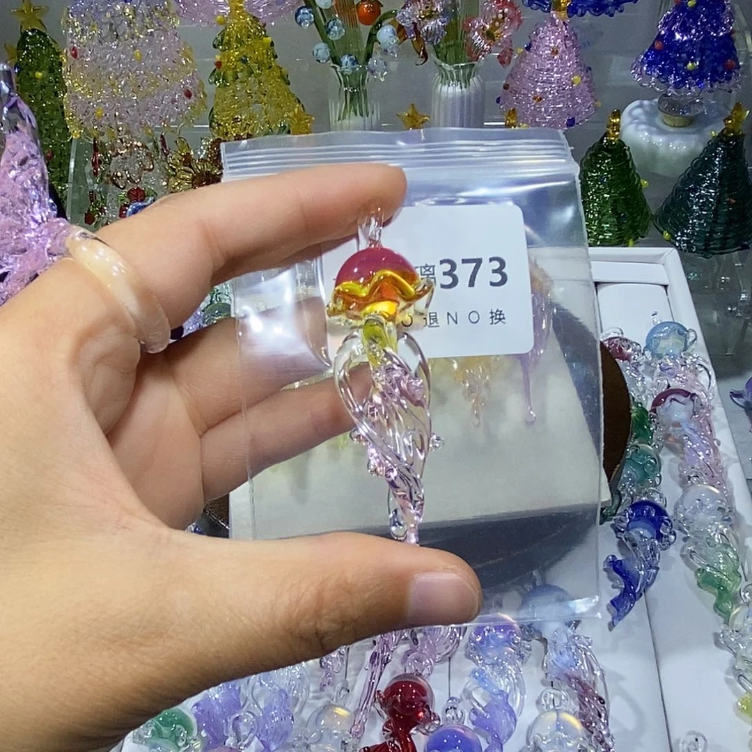 阿***爱颈饰玻璃373水母一个