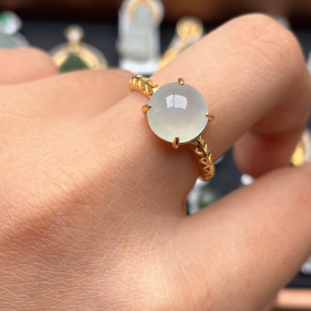 翡翠银S925镶嵌戒指1111