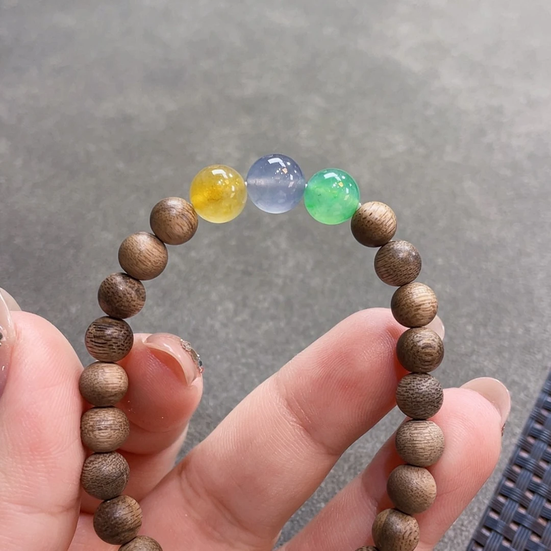 【闪购商品】未镶嵌手链翡翠冰三彩