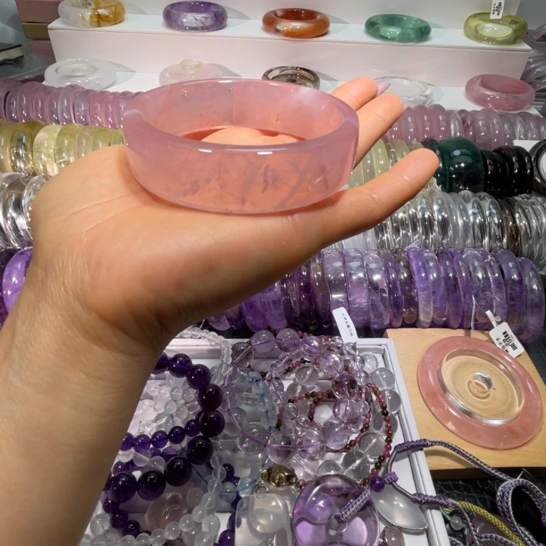 手镯水晶未镶嵌手镯65.8圈口23号