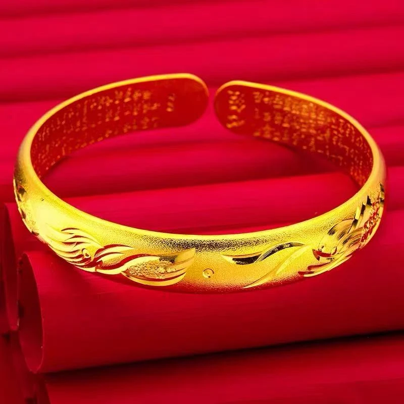 【伊一严选】时尚国潮素圈合金龙凤呈祥手镯【赠礼盒】
