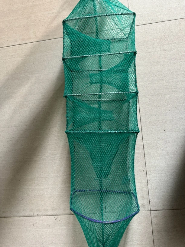 绑好地插无节中三门10条配饵料球 黄鳝泥鳅笼手工折叠稻田网笼