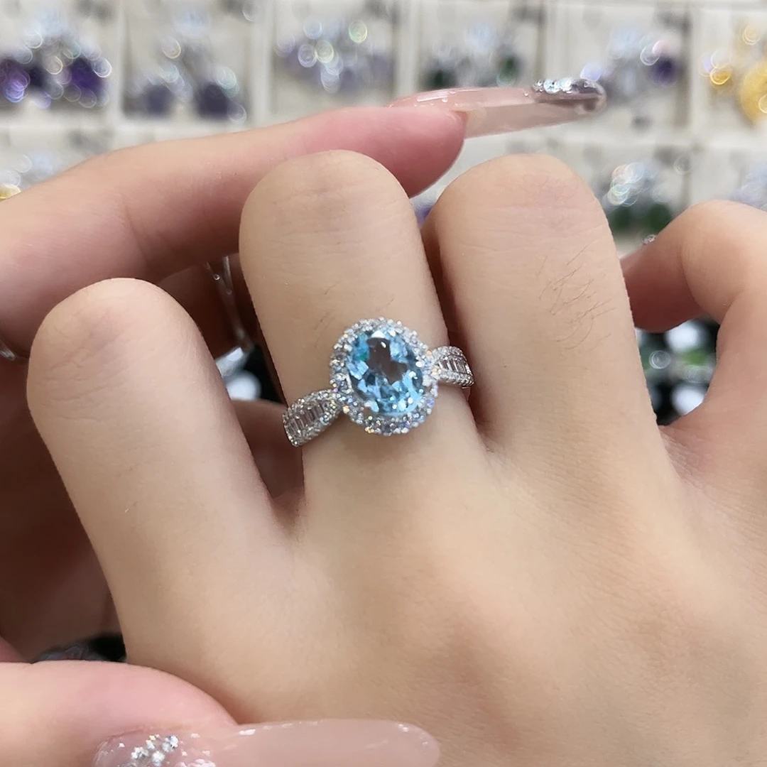 *****银S925镶嵌戒指托帕石