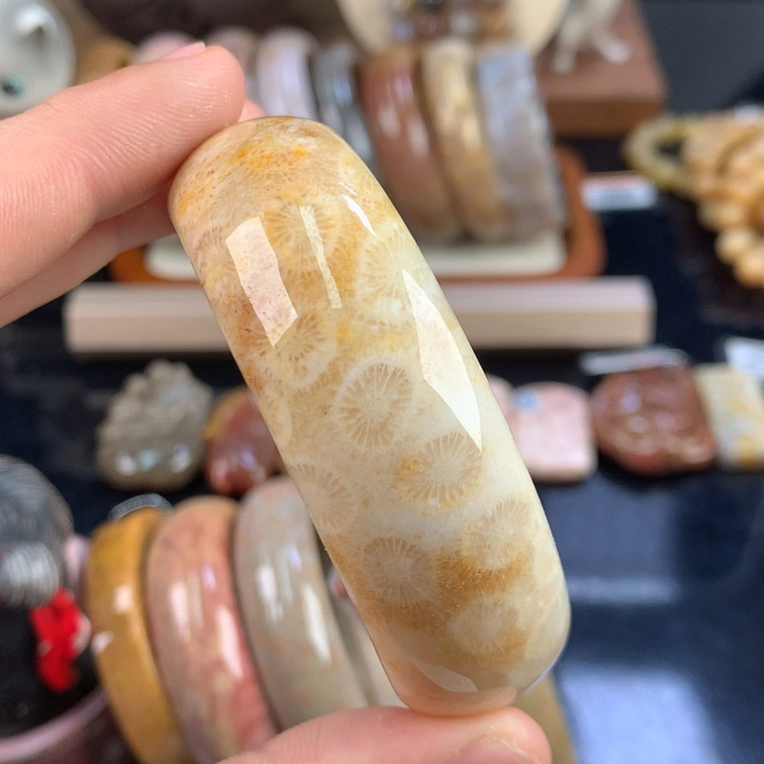 【闪购商品】硅化珊瑚（珊瑚玉）未镶嵌颈饰41号56.7圈