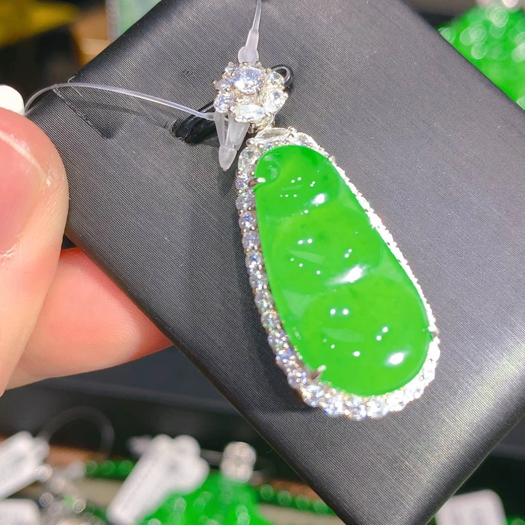 【闪购商品】翡翠颈饰银S925镶嵌5564655