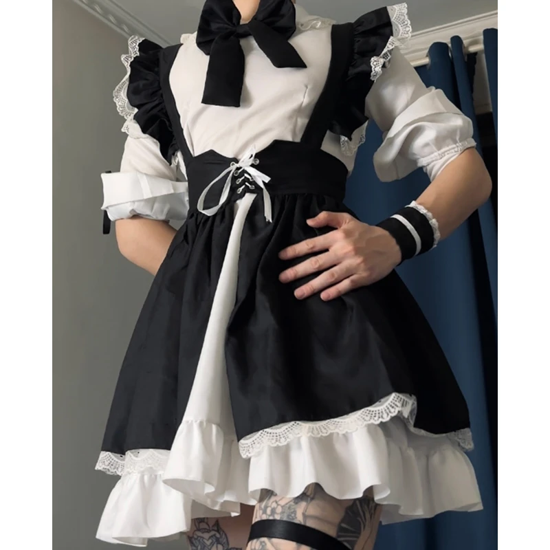 男仆装洛丽塔萝莉cos服lolita裙女仆服装洛丽塔jk裙子轻LO裙成人M