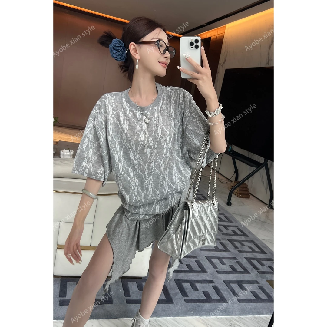 【Ayobe】落灰片段~不规则设计裙摆纯欲街头感裙裤早夏洋气半身裙