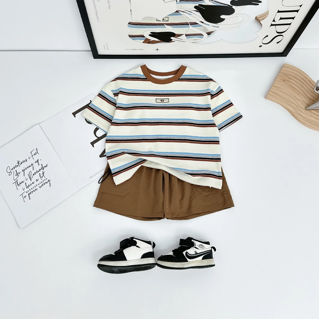 儿童夏装套装夏季2025新款男童短袖两件套 DMC7772 悠悠童话童装