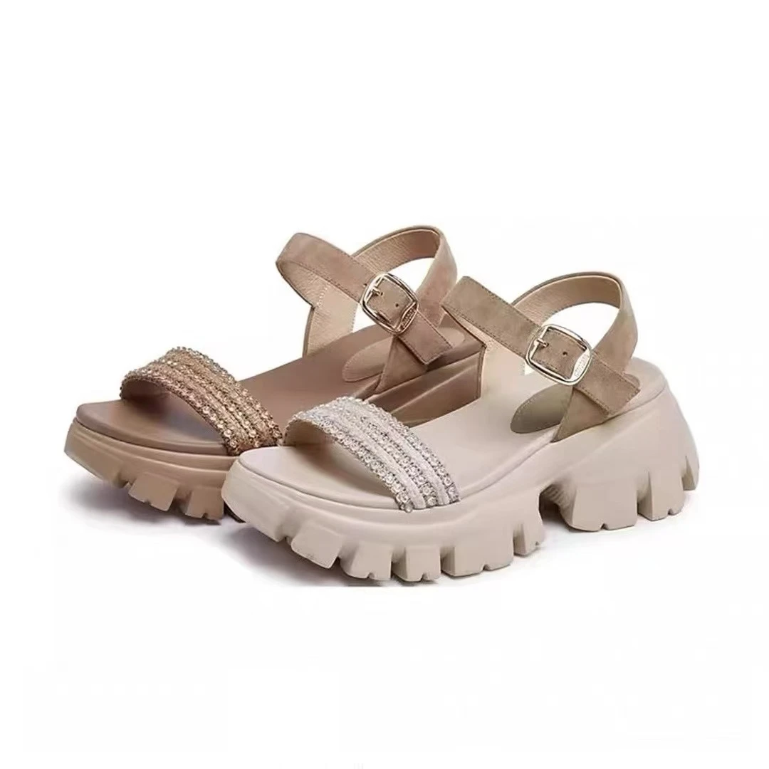 2025新款燕麦雪芙老爹凉鞋K73