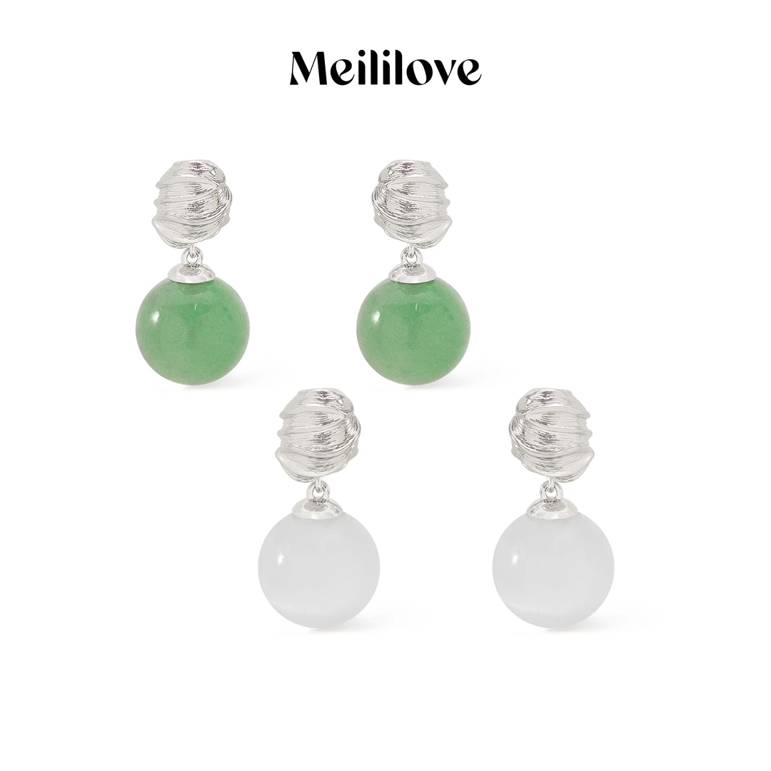 meililove/莓拉 铜合金耳饰 「晨露」吊坠耳环-TD02+TD22