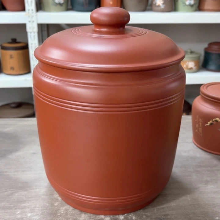 茶叶罐紫砂八饼罐