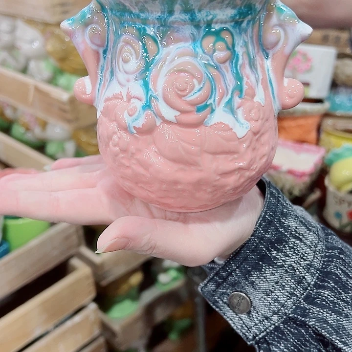 有孔，凑单福利满10元发货陶瓷多肉花盆！