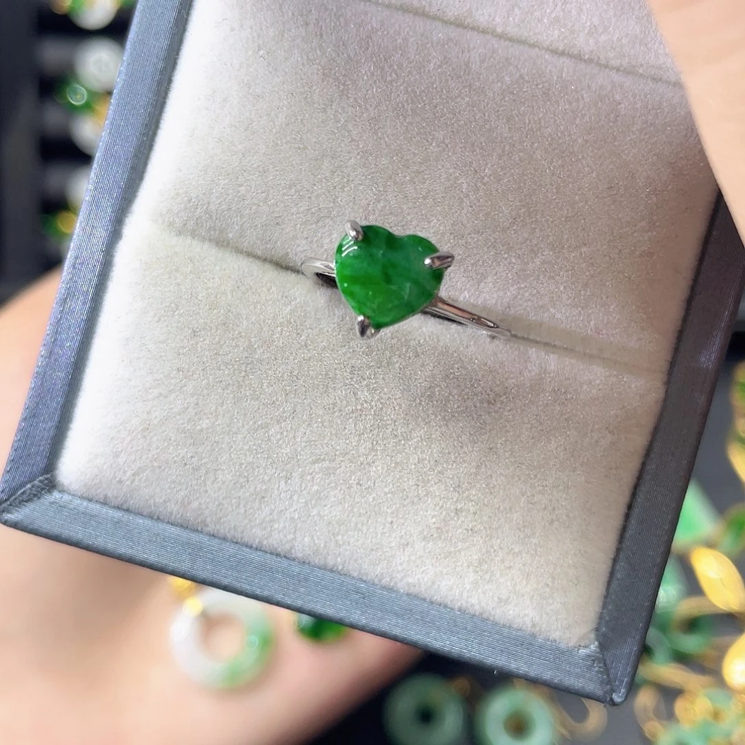 翡翠银S925镶嵌戒指
