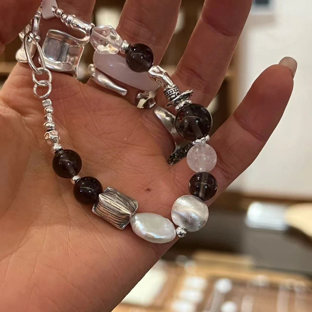 925银手链 JIUJIU【重工纯银设计手链】百搭时尚手工小众手链