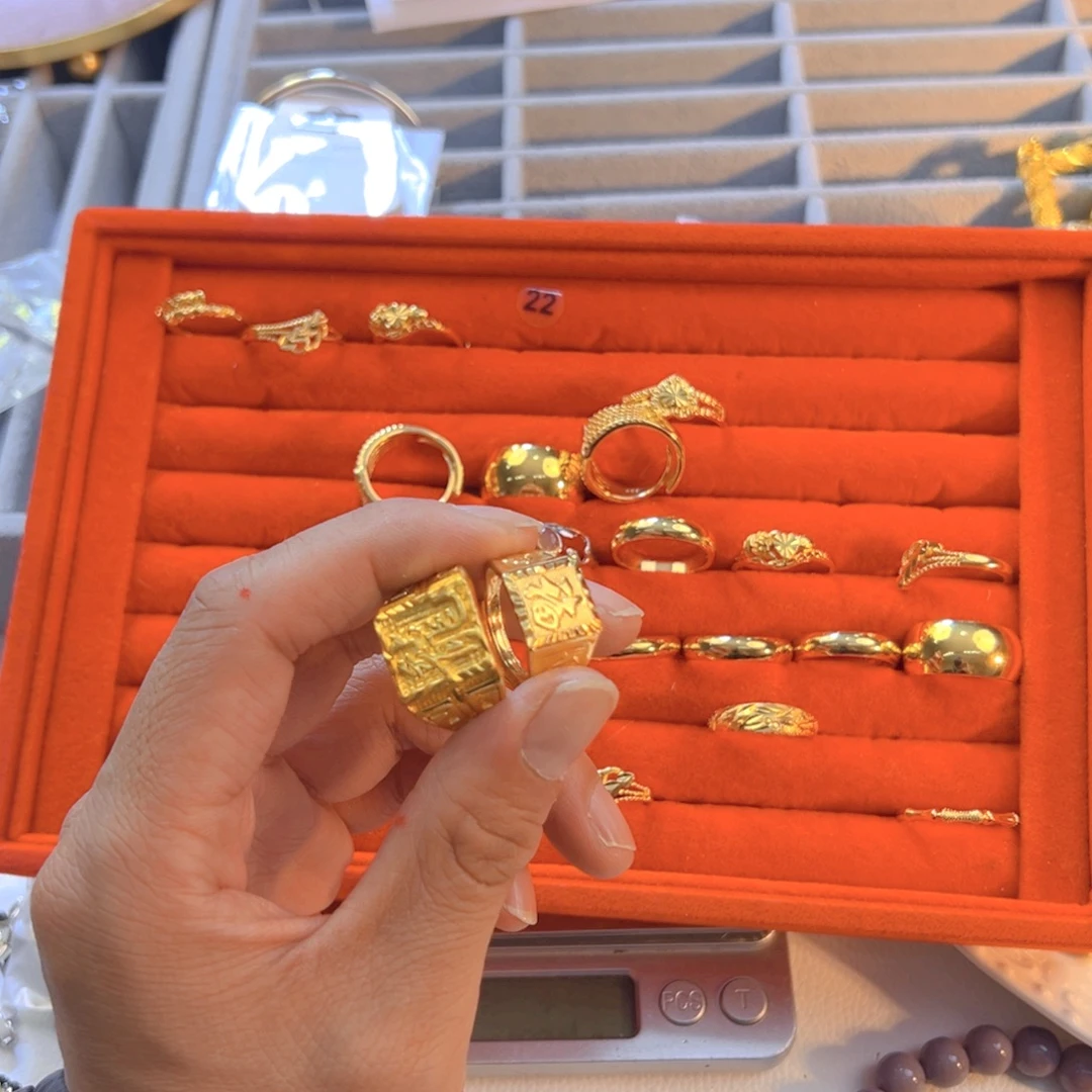 铜合金福戒指两个随机