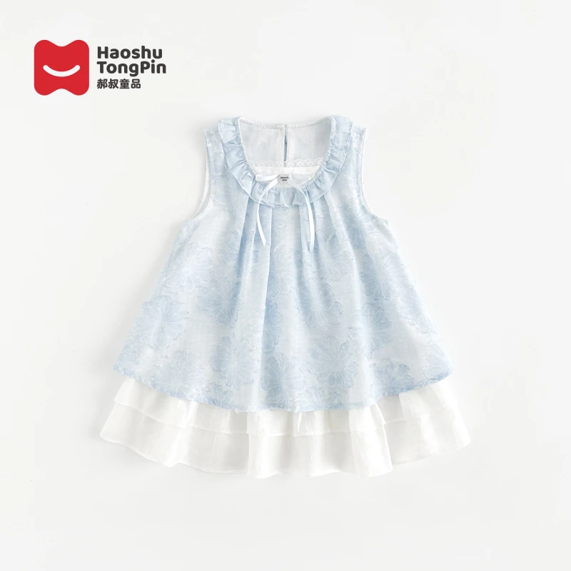郝叔童品夏季限定新款2025女童时尚洋气韩版网红连衣裙kkHR52188