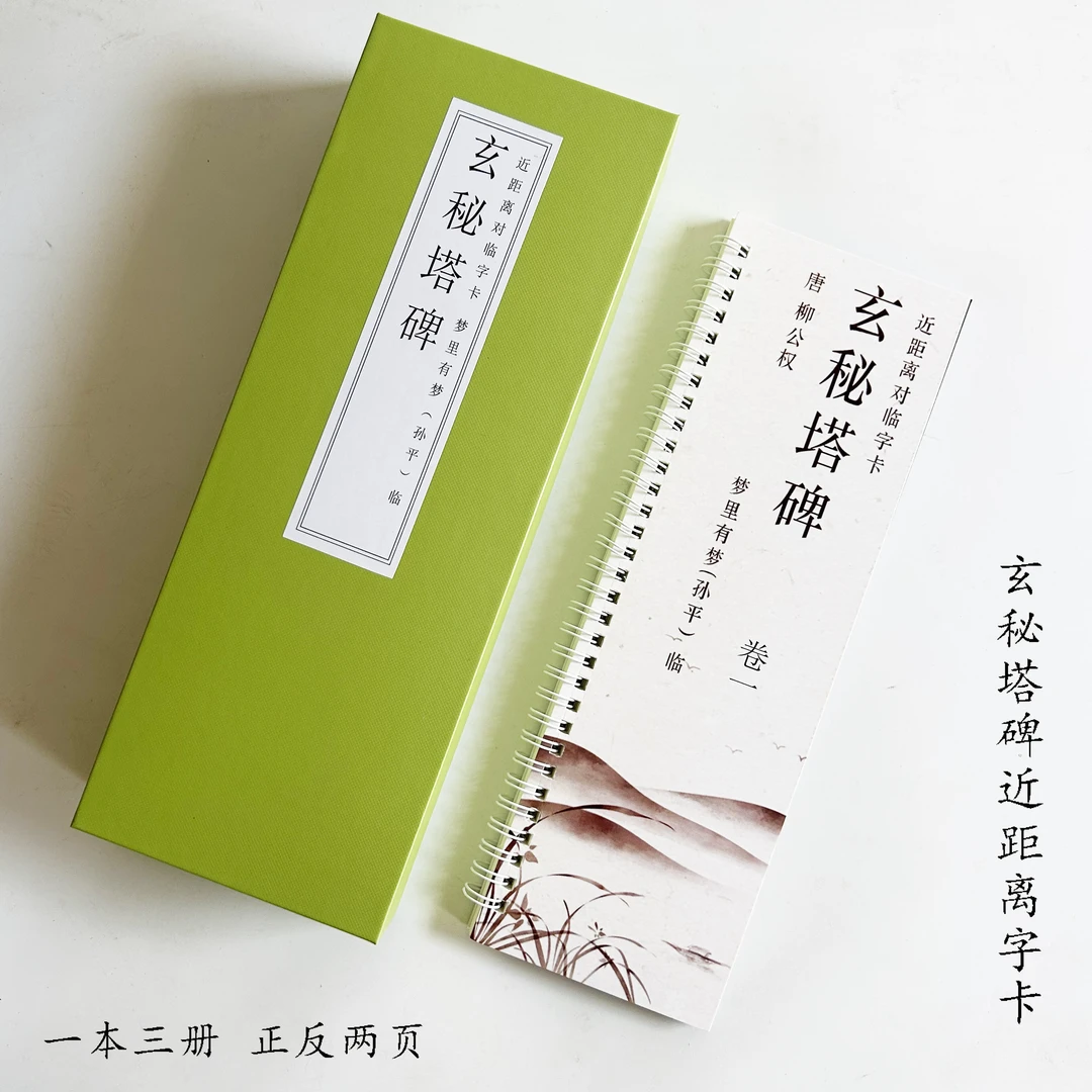 （梦里有梦推荐）玄秘塔碑近距离字卡  梦里有梦加大临摹版