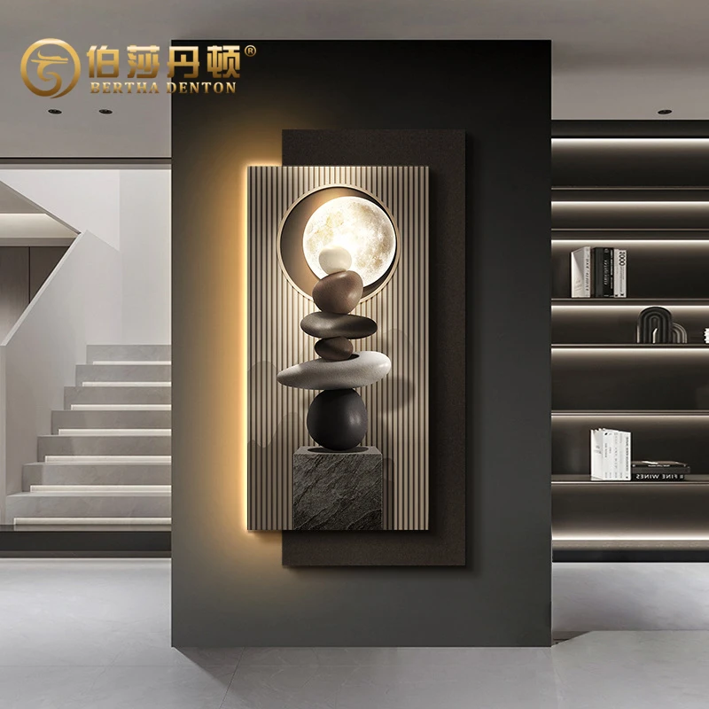 BERTHA DENTON/伯莎丹顿石来运转进门玄关装饰画入户轻奢高级感