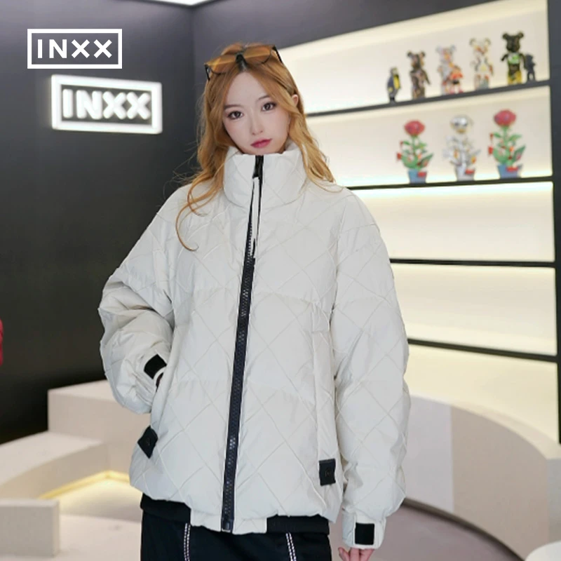 【INXX】潮牌纯色菱格细节设计感肌理质感羽绒服男款XRF4156235