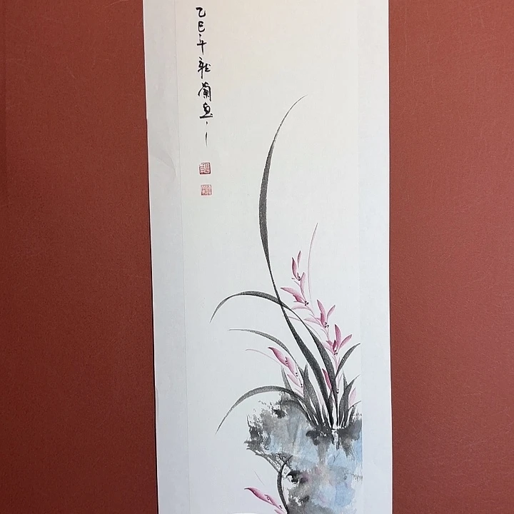 国画听兰老师花鸟