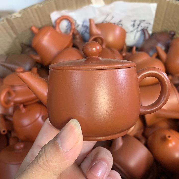 紫砂茶壶原矿朱泥茶壶茶具家用120