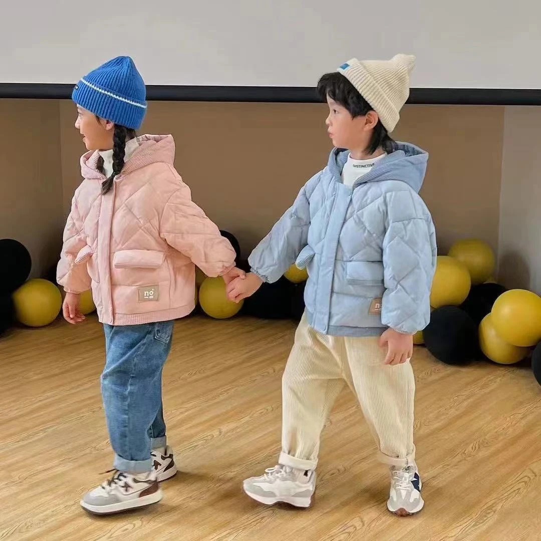 2024儿童新款高货拼接款羽绒服
