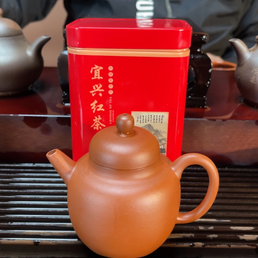 紫砂茶壶高端180cc红泥清式茶壶