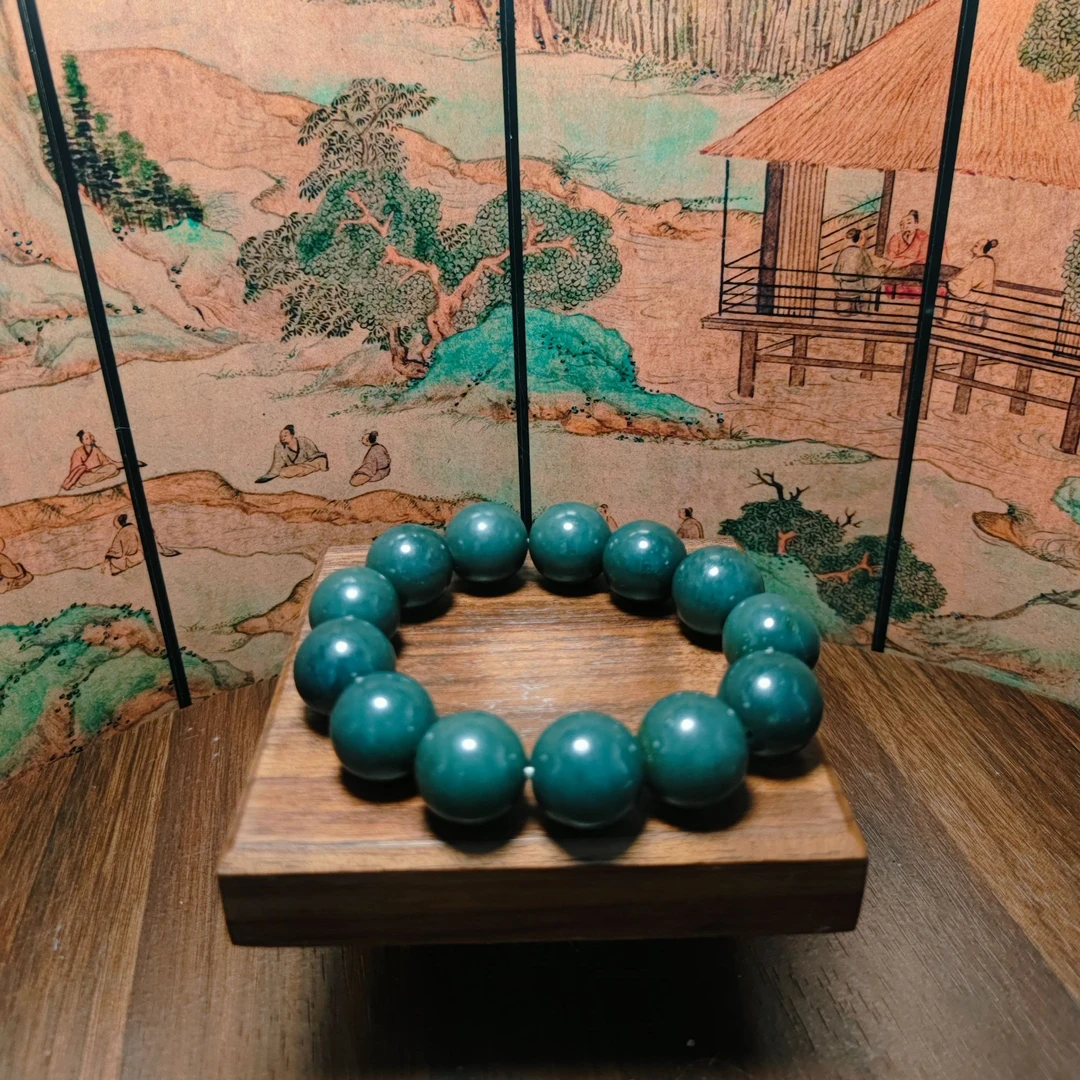 Z和田玉圆珠手串（卡18）0526