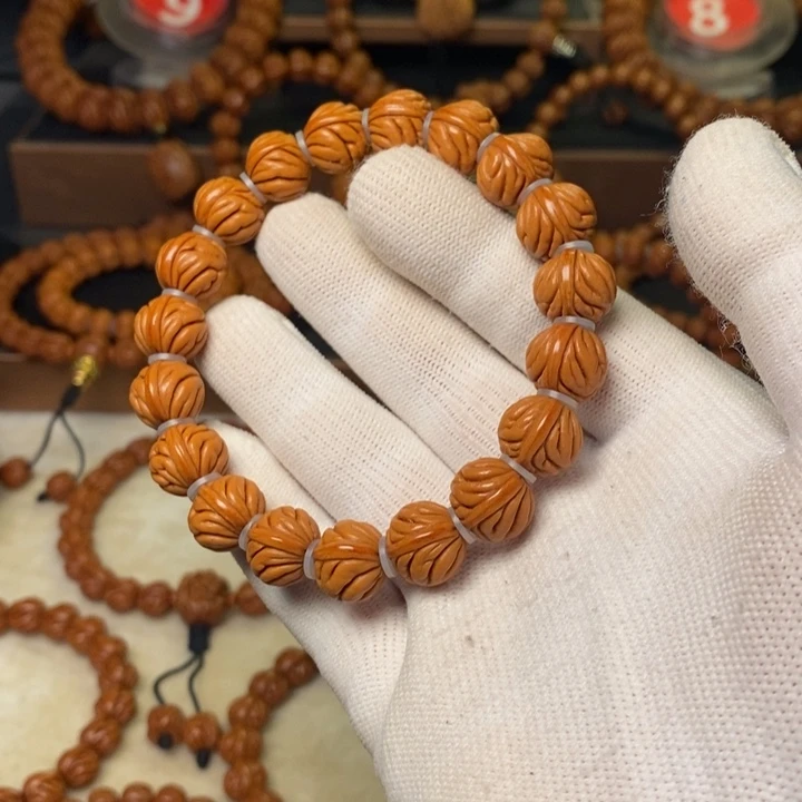 桃核手串秦岭龙纹桃核