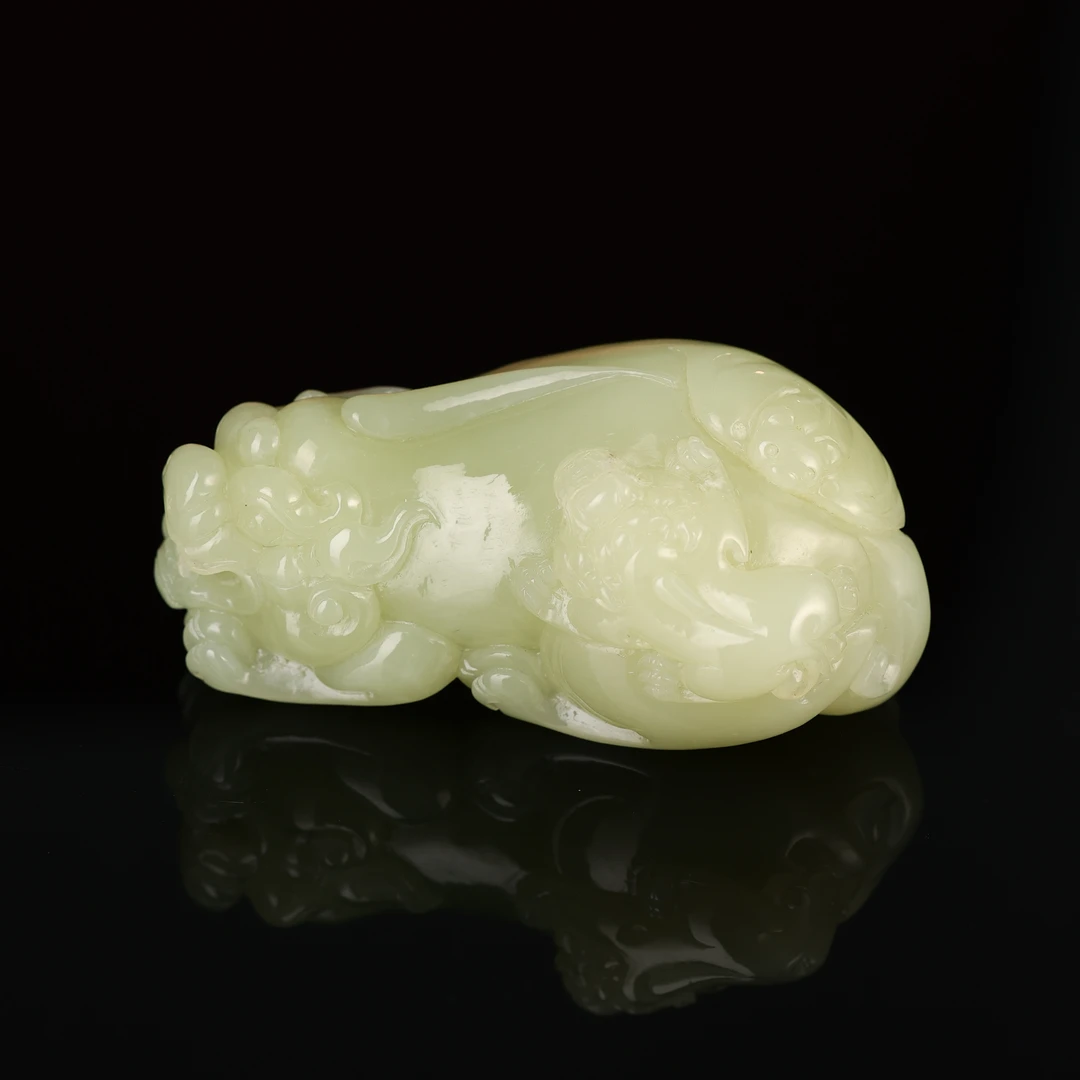 rl和田黄玉母子貔貅把件ZQ25001