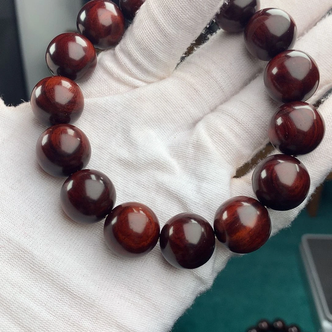 奶***丫手串/手链檀香紫檀（小叶紫檀）15无胶无蜡绝世泥