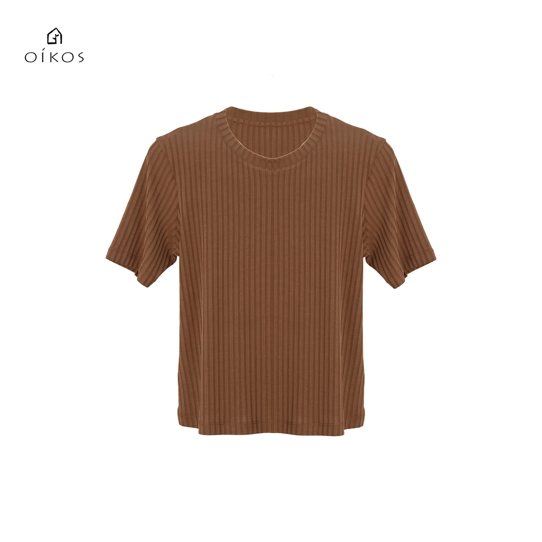 OIKOS针织百搭夏季休闲短袖5I21A4132