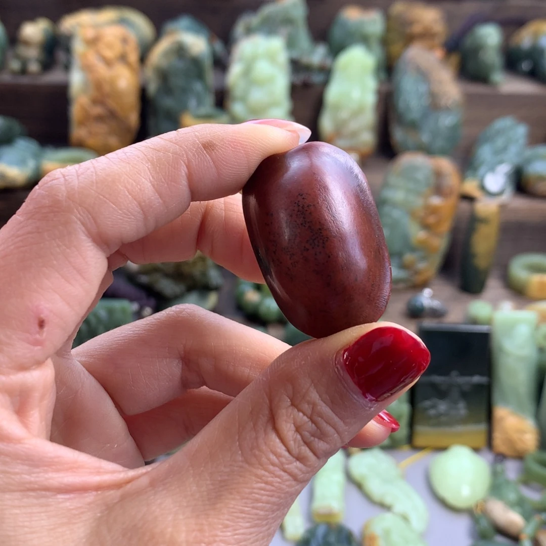 岫岩河磨玉（透闪石质玉）挂件未镶嵌泉