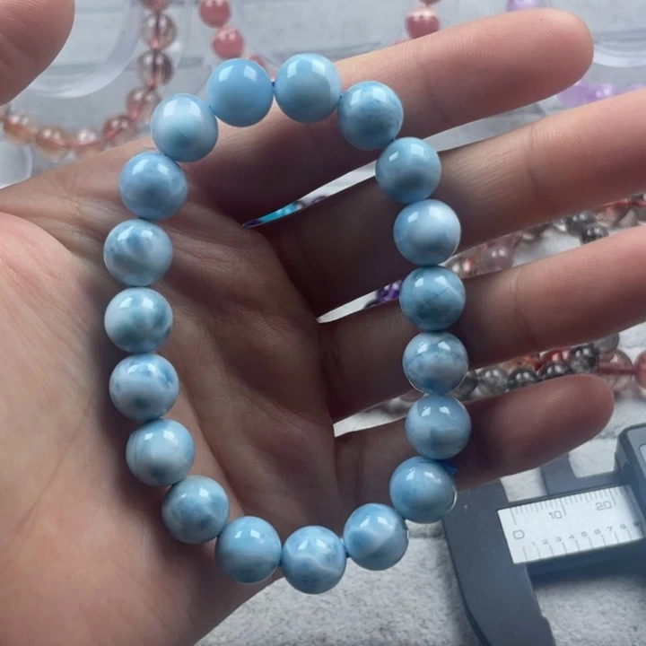 针钠钙石（海纹石）手串未镶嵌10mm尺寸天然