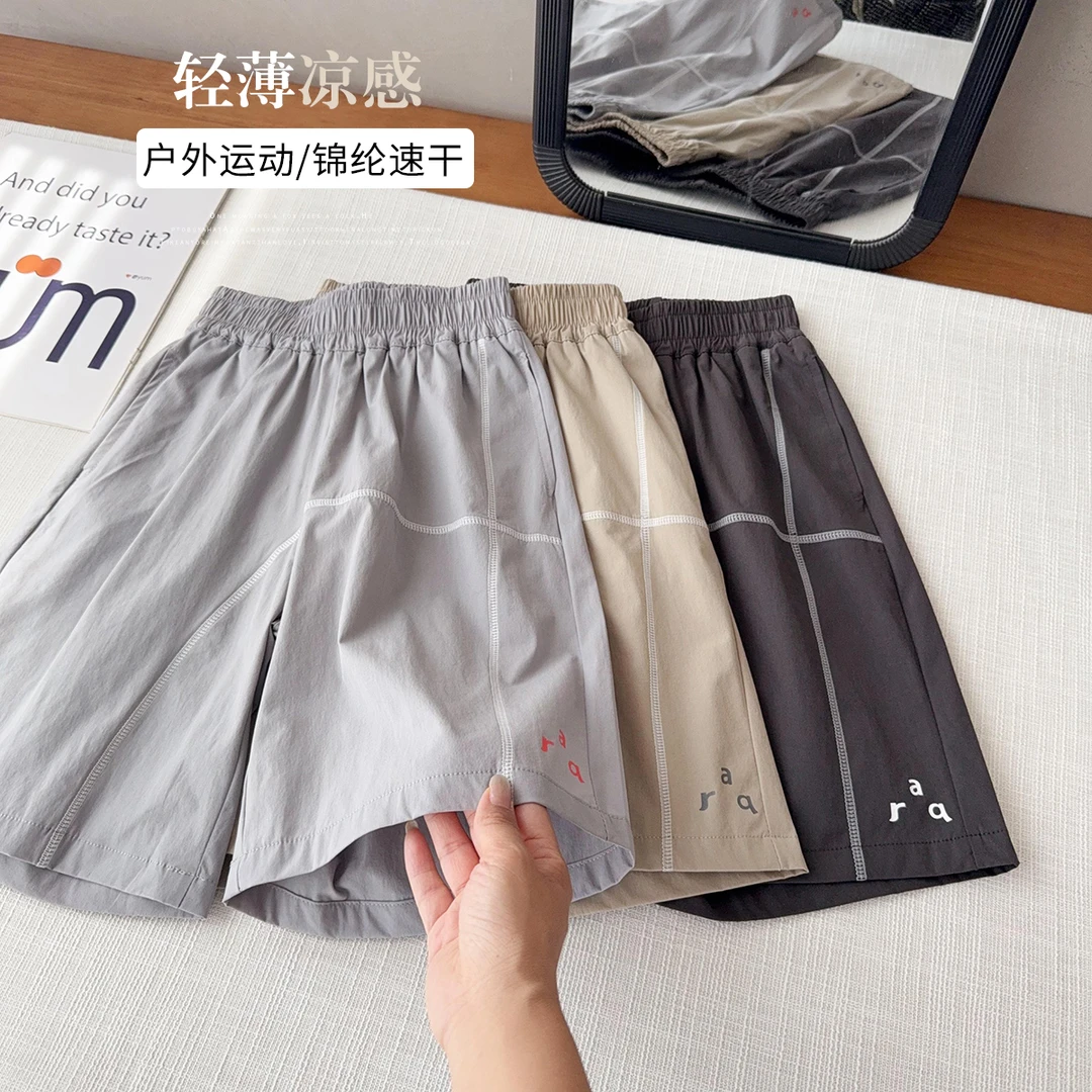 夏季透气直筒裤五分裤速干短裤韩版户外运动休闲裤百搭夏装25306