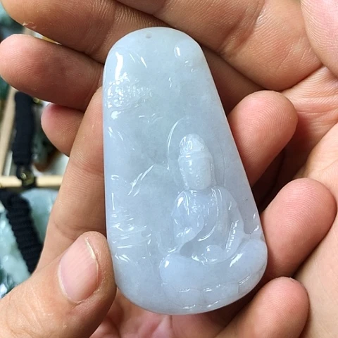 颈饰未镶嵌翡翠福豆豆珠宝翡翠颈饰