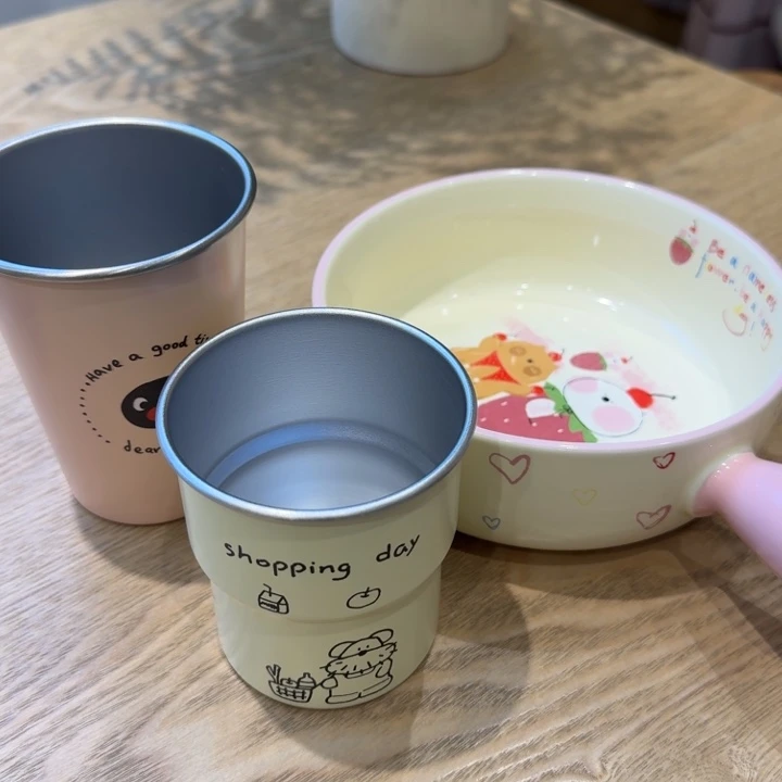 手柄盘不锈钢杯子两个