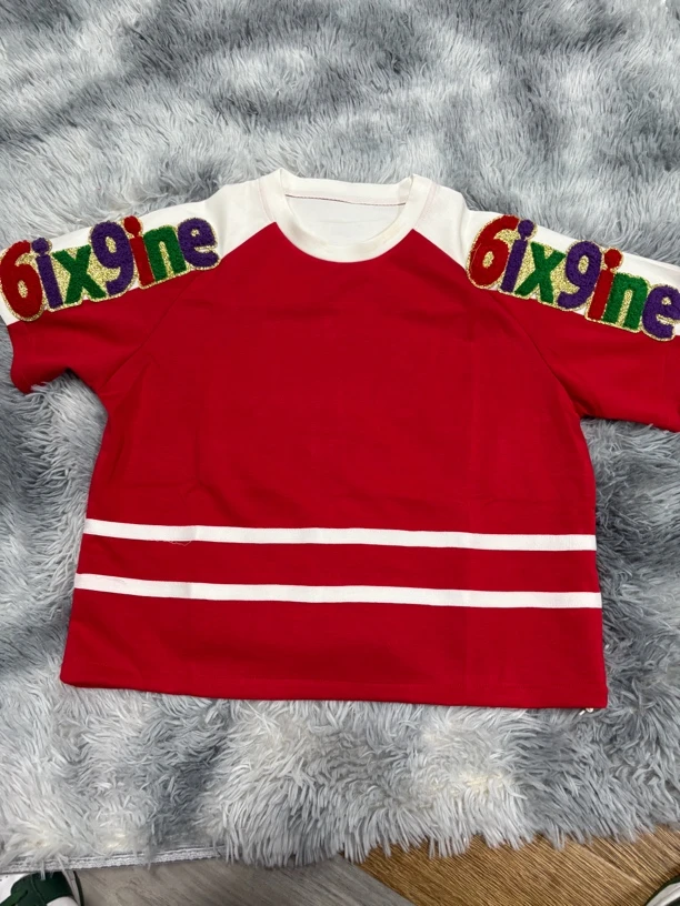 红色潮牌原创短袖