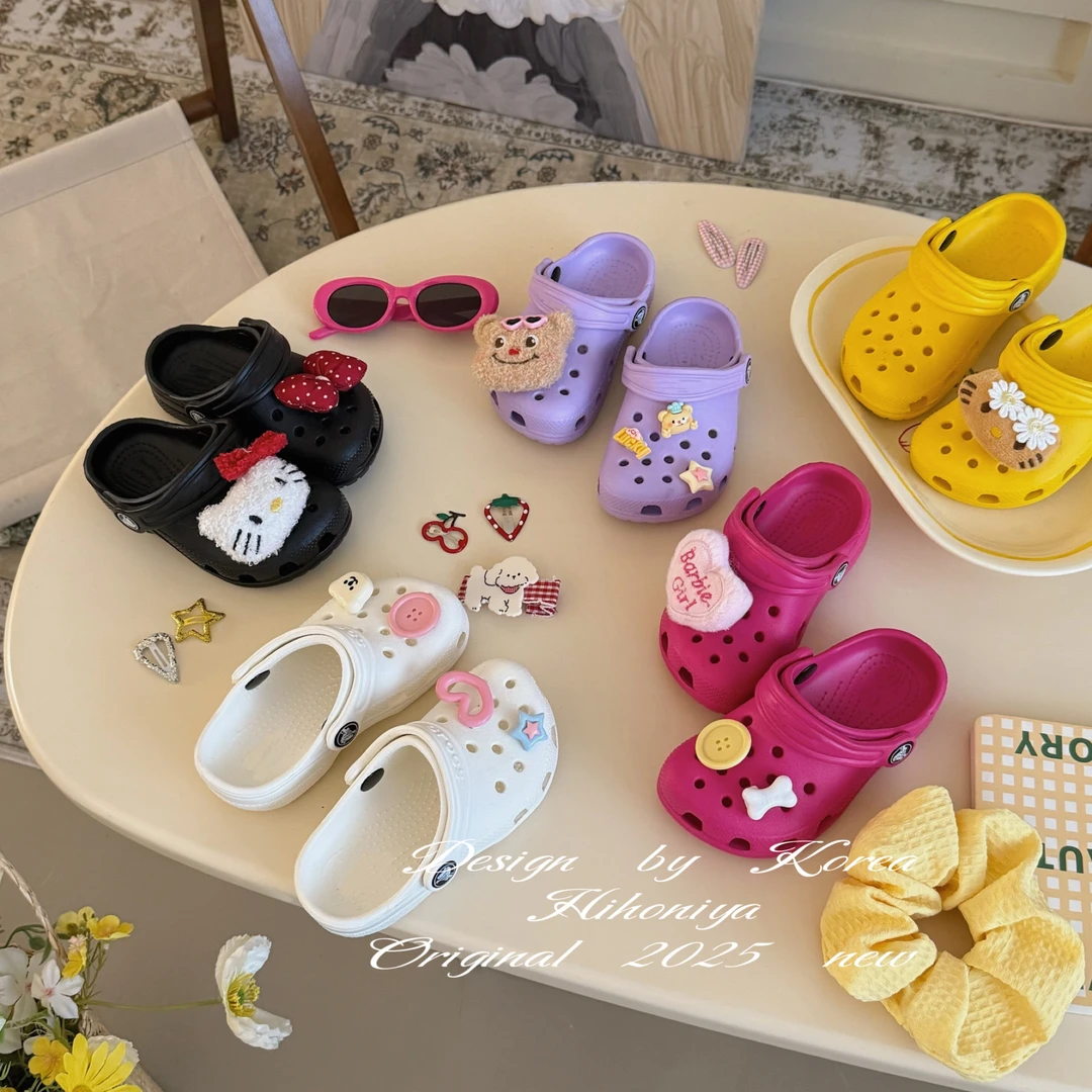 【洞洞鞋】草坪约会二Hihoniya~2025夏季宝宝软底包头室外洞洞鞋