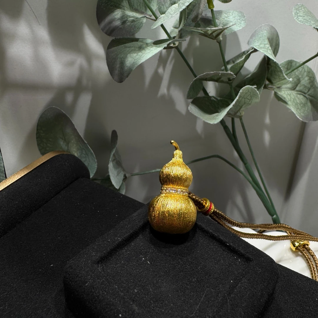 铜吊坠 【花丝福禄】拉丝手工气质中古精致轻奢葫芦吊坠项链